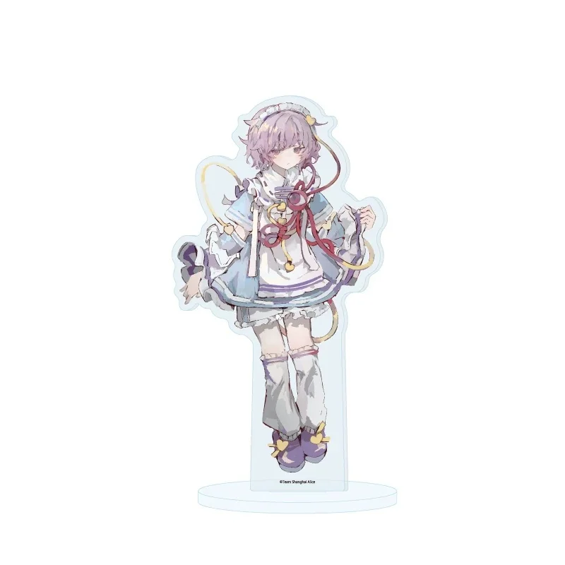 Touhou Project Game Anime Character Acrylic Desk Stand Figure Ornament Double Sided Print With Holder Base Home Decor Keychain