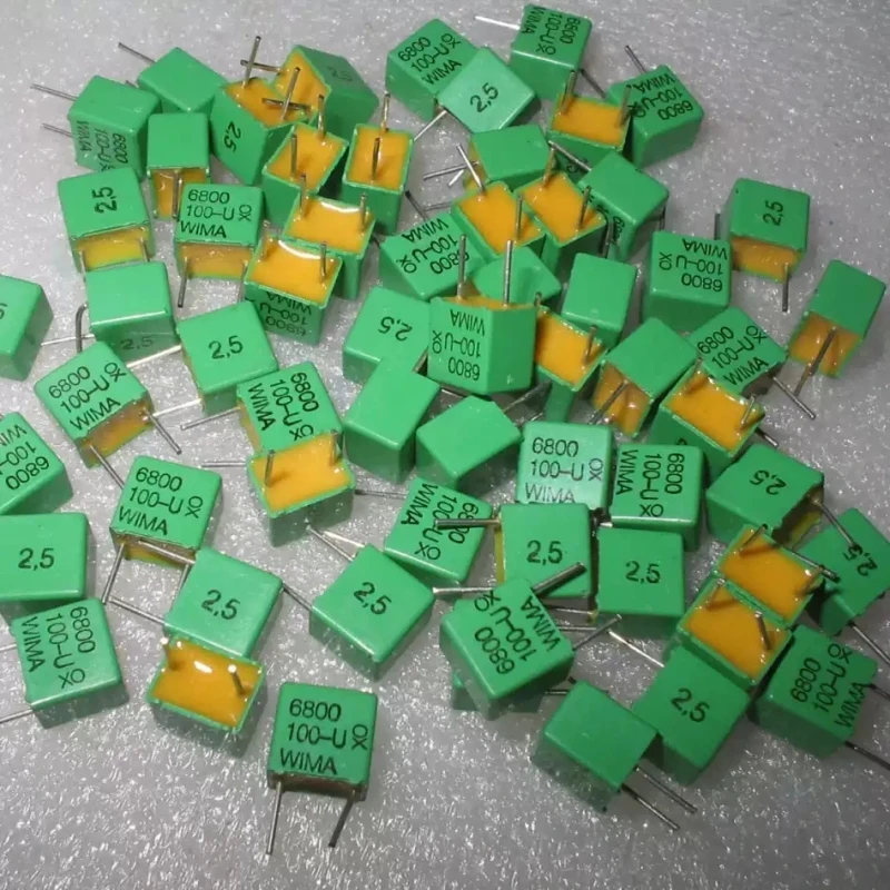 WIMA 100v 6800P 2.5% FKP-2 New Green Weimar Precision Capacitor