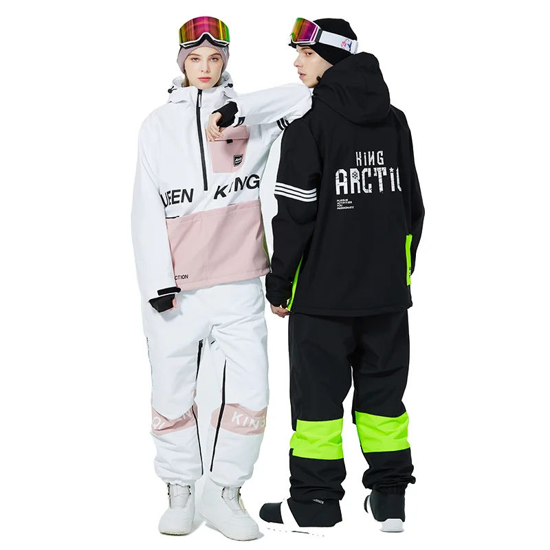 2022 Skipak Vrouwen Mannen Luxe Designer Winddicht Waterdicht Warm Ski Set Winter Outdoor Jas Koppels Sneeuwveld Jas + Broek