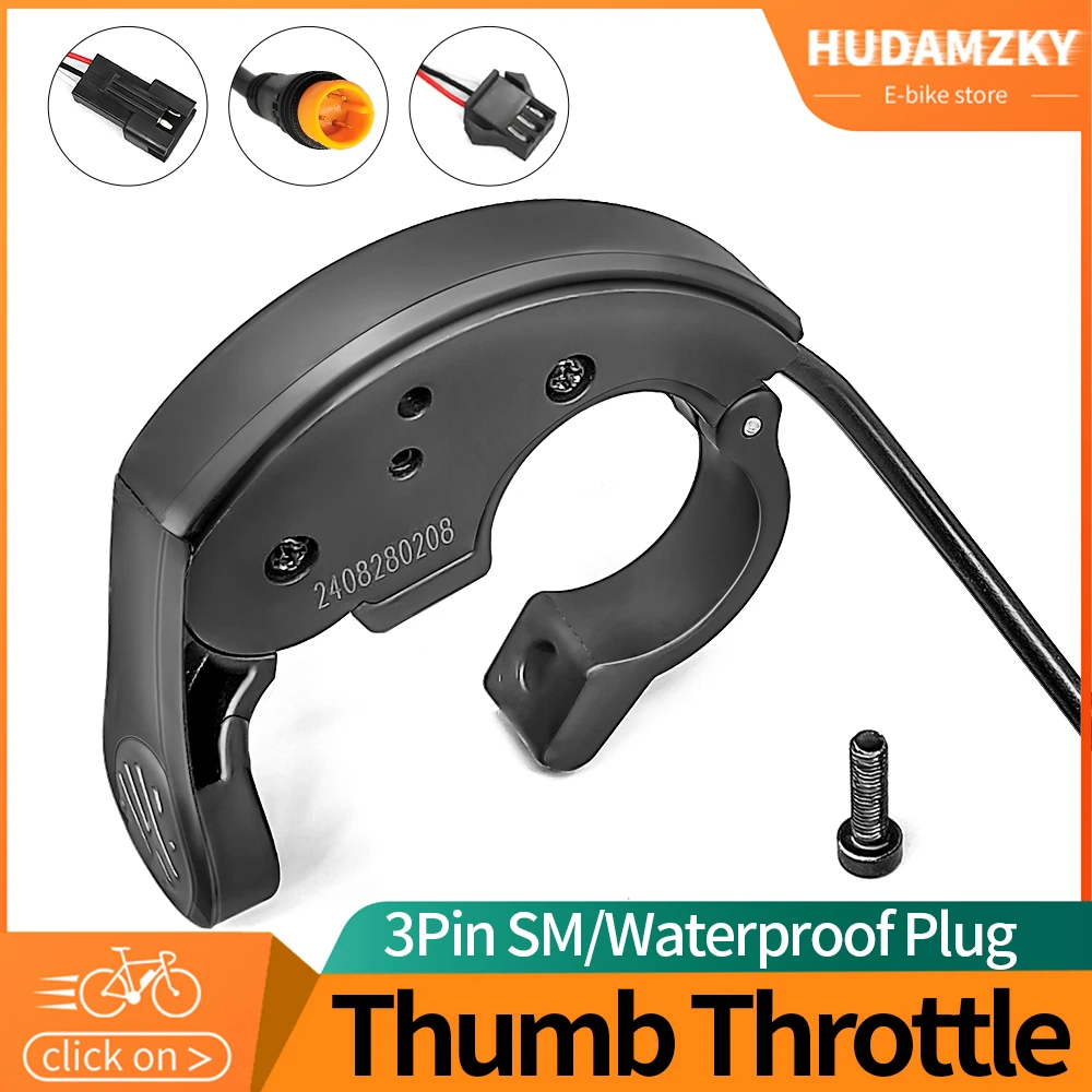 Ebike Thumb Throttle Quick Disassembly fit Left/Right Hand Finger YH-001 Throttle for 24V/36V/48V Electric Bicycle Accessor