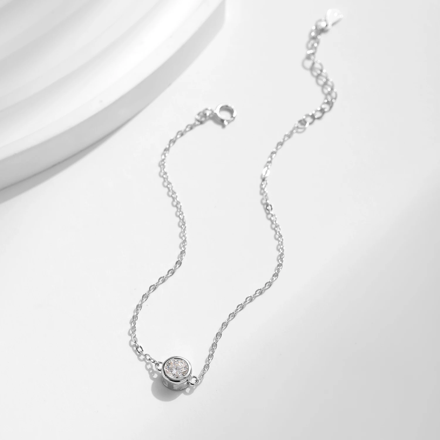MODIAN 0.5CT Moissanite Bracelet 925 Sterling Silver Classic Link Chain Charms Bracelets For Women Luxury Wedding Jewelry 5