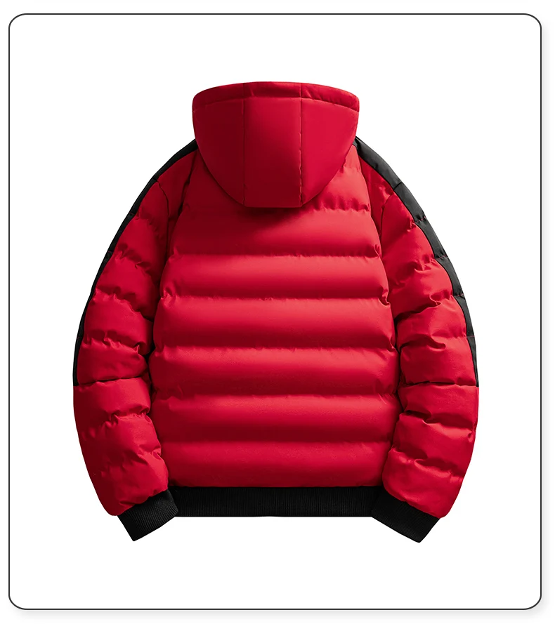 2026 Winter Men's Cotton Jacket letter pattern double-faced Cotton Jacket men Winter Coat Edition Trendy Thick solid color