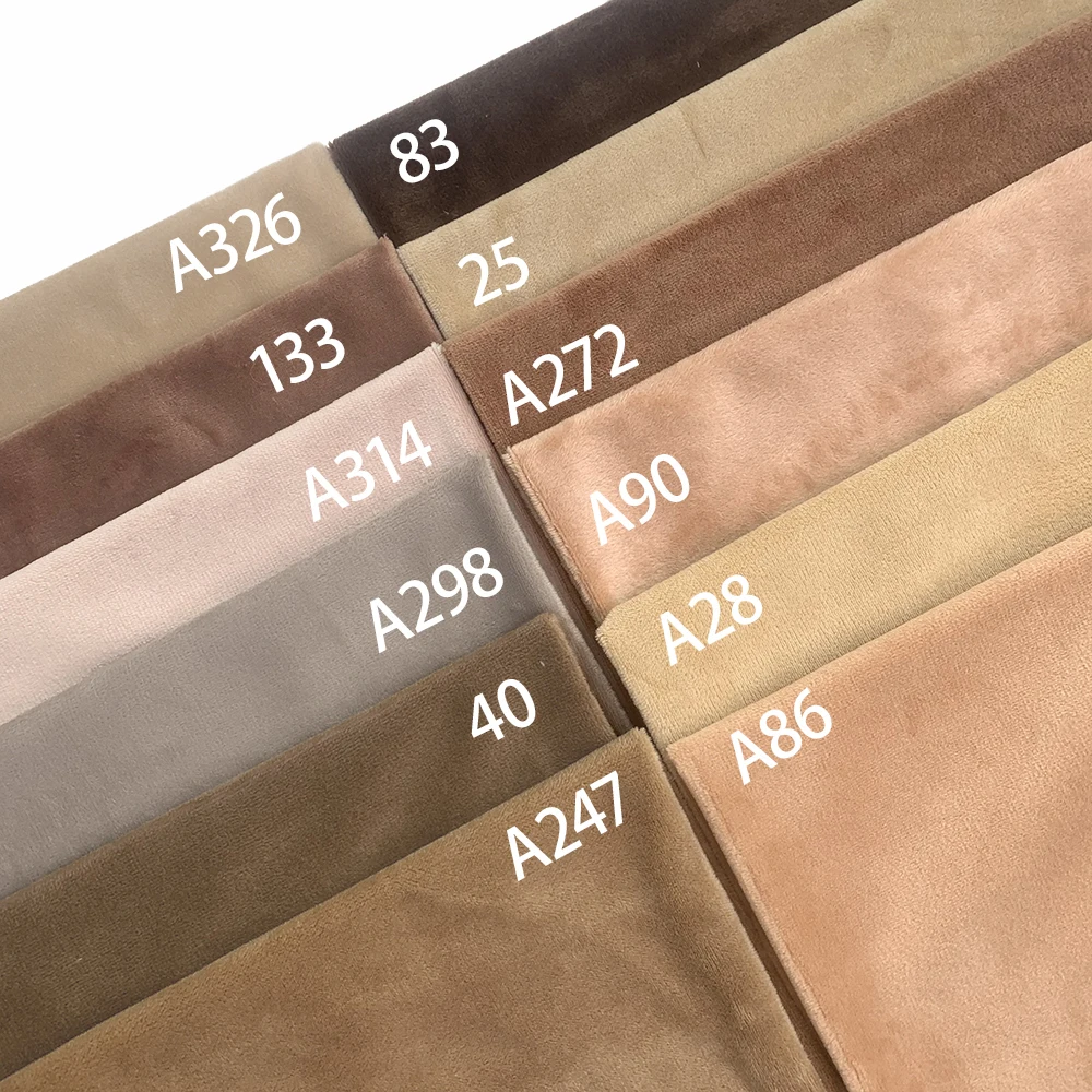 

1mm Brown Plush Long Plush Sewn Doll Hair 45x50cm Polyester Environmentally Friendly Cotton Doll Skin Color Fabric Non Elastic