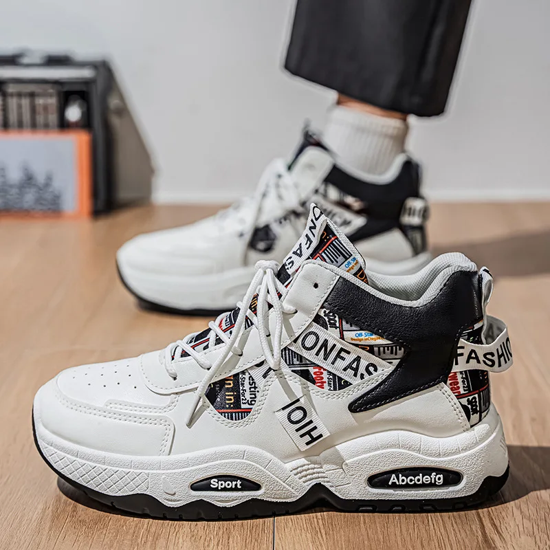 

Fashion Men's Skateboard Shoes High Top Men's Casual Shoes Designer New Versatile Non-Slip Sneaker Outdoor Tenis Running Shoes