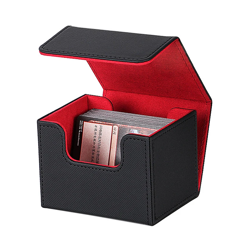 Trading Card Deck Storage Box Durable Sturdy Card Storage Container Collectible Game Card Carrying Case Holds 80+ Or 100+ Cards