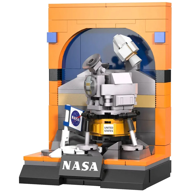 MOC NASA Apollo 11 Lunar Module Building Blocks City Technical Space Launcher Model Bricks DIY Education Toys For Children Gifts
