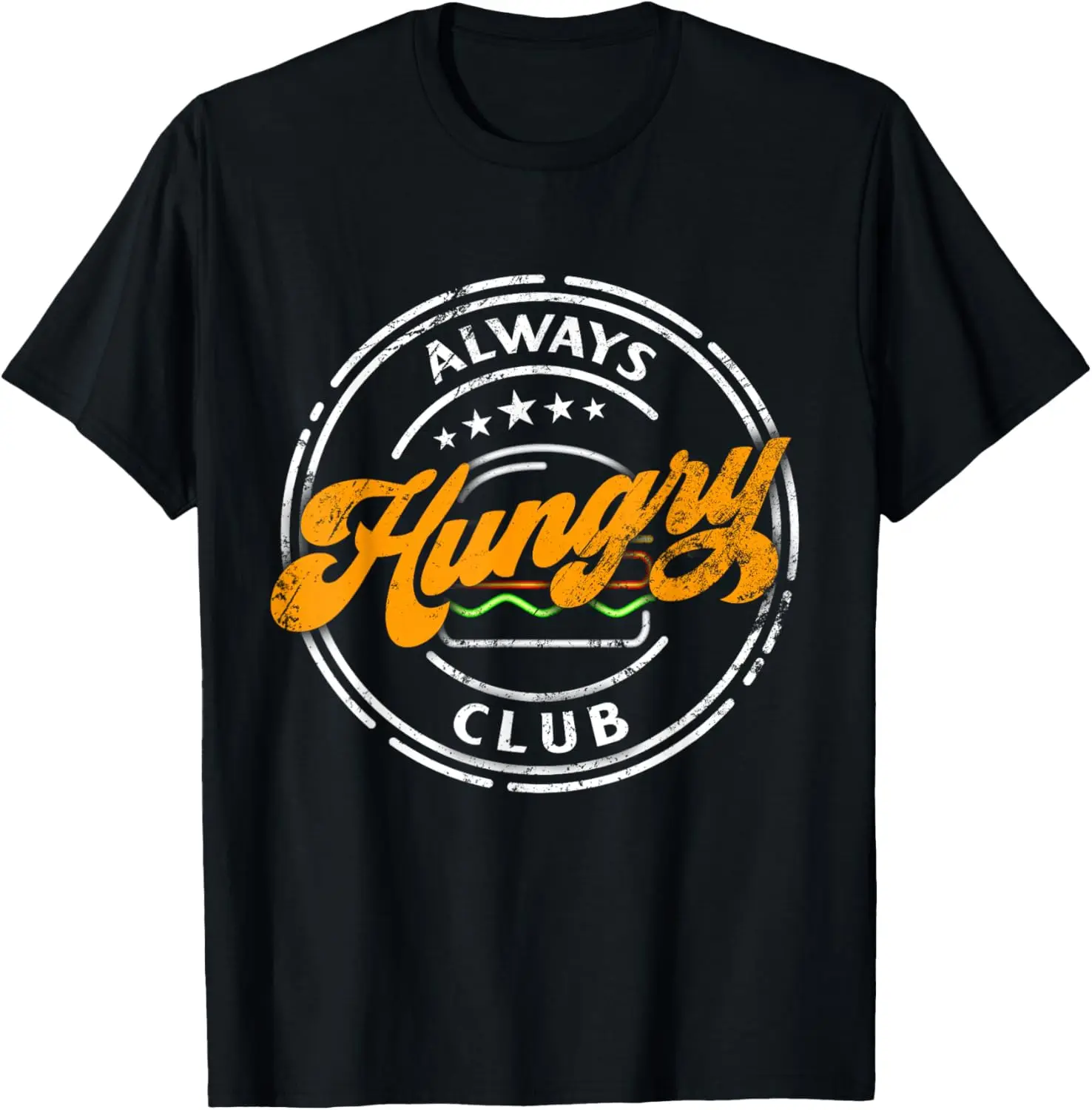 

Забавная футболка Foodie Always Hungry Club Food Pros Burger Lover