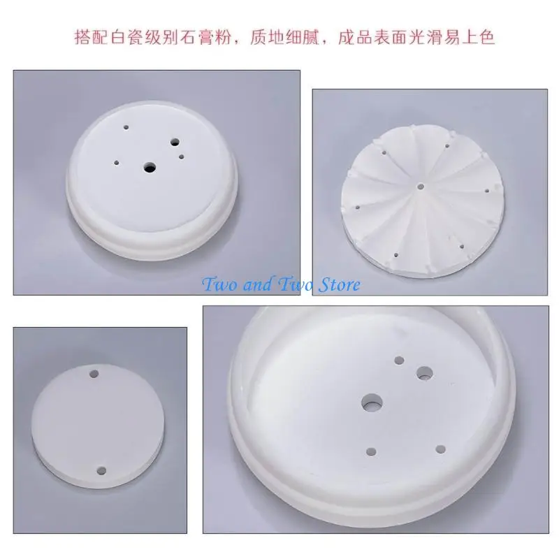 HX6F DIY Silicone Mold Rotatable Music-Box Carousel Ornament Making Moulds Set