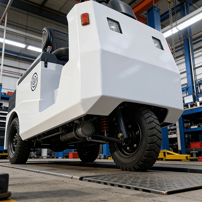 Afuko Standing Electric Three Wheeled Trailer Trolley Utility FWD Drive Lead Acid Battery 24V 2000-3000kg Tow Tug Walking Mode