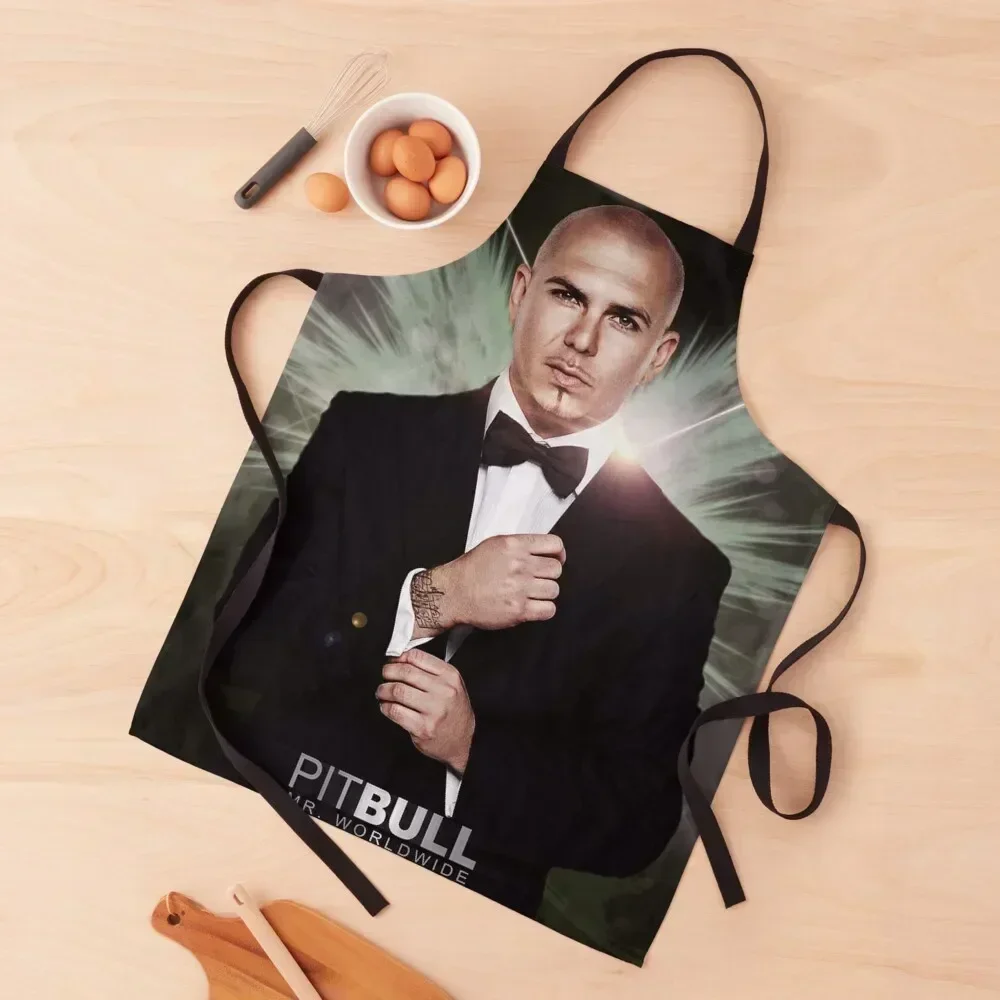 

Pitbull Mr.Worldwide Apron women's kitchens Bib For Kitchen for home useful pieces For Cooking Apron