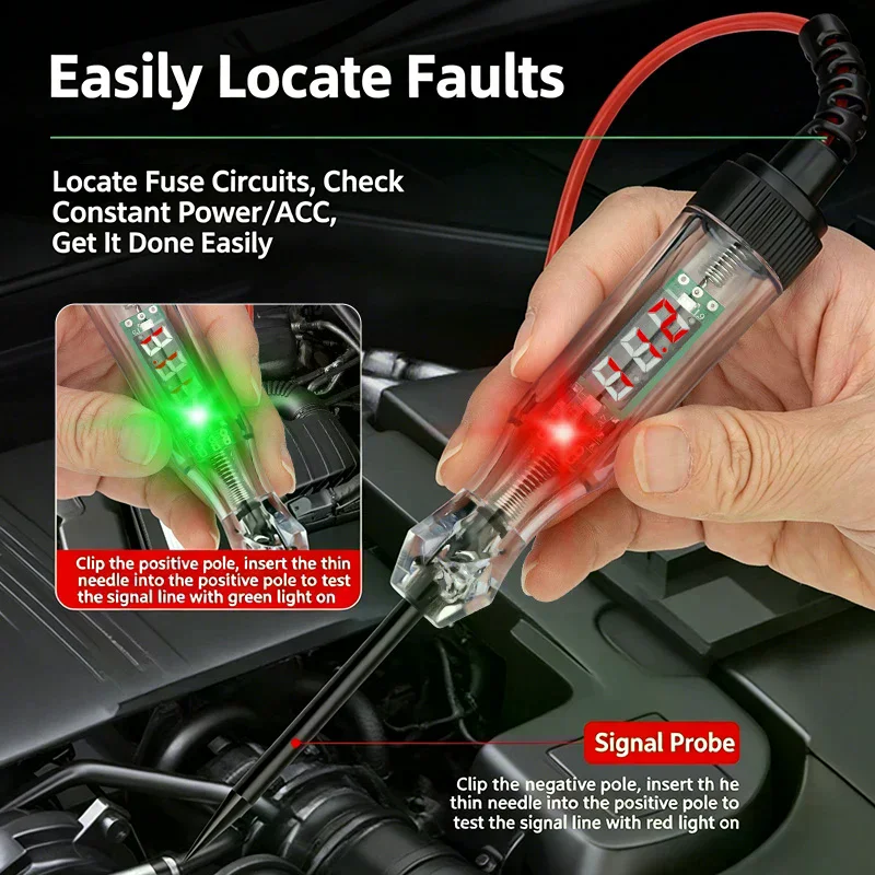 3V-120V Car Diagnostic Probe Test Pen Car With Protective Cover Tester Auto