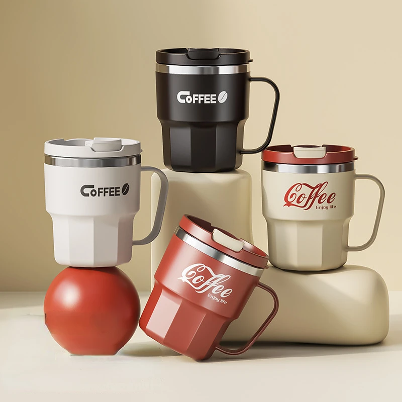 304ステンレス製蓋付きウォーターカップ,落下防止マグ,魔法瓶,コーヒーカップ,ウォーターボトル,家庭用,特別オファー,400ml