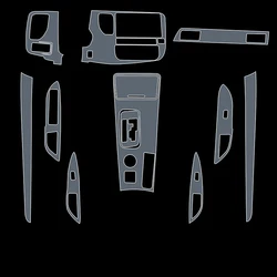 TPU Transparent Protect Film for Mitsubishi Outlander 13-21 Car Interior Stickers Central Control Gear Door Air Navigation Panel