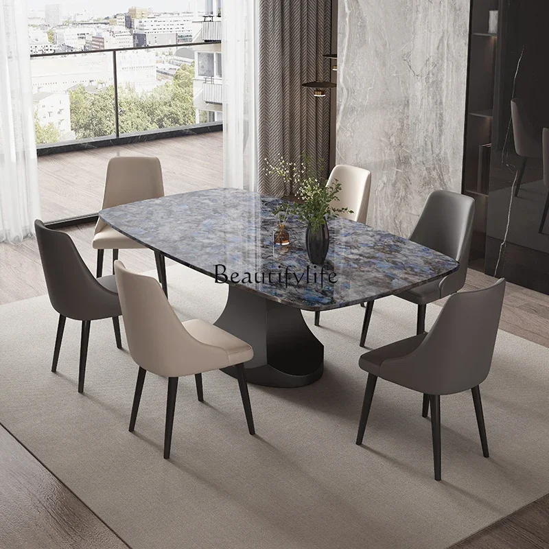 ls 42Dining table light luxury modern Italian simplicity light luxury high-end marble