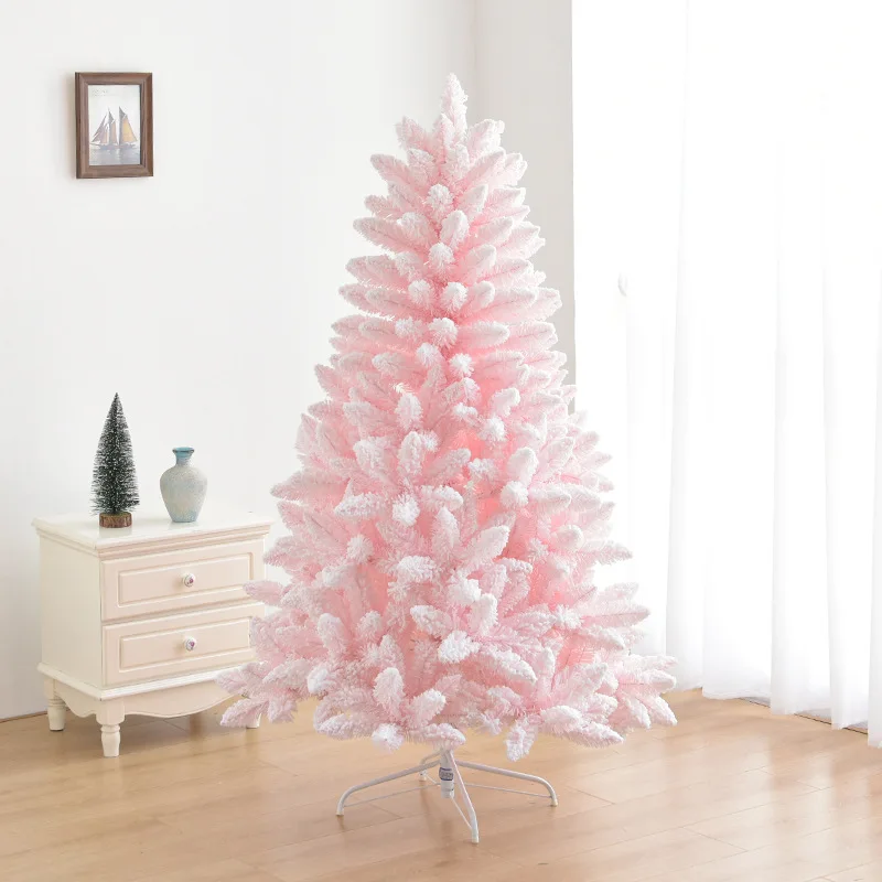 

Artificial Pink PVC Christmas Tree, Encryption Sticky Snowy Tree, Home, Shopping Mall, Party Decoration, 60cm to 210cm