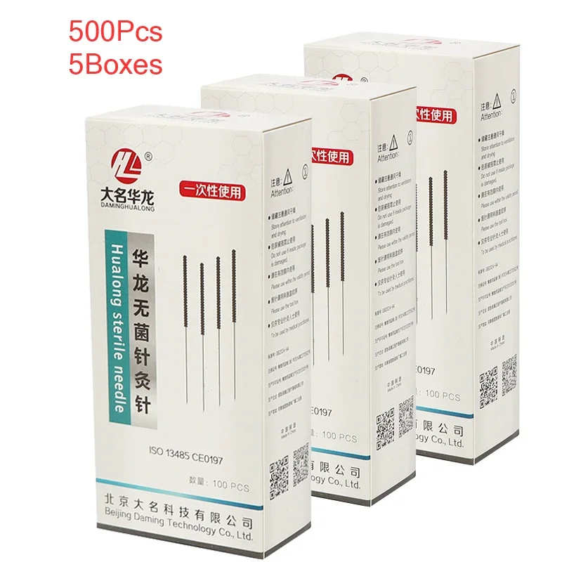 

5Box *100pcs ALL Size Disposable Acupuncture Needle for Single Use Beauty Body Acupoint Massage Sterilze Needle 500