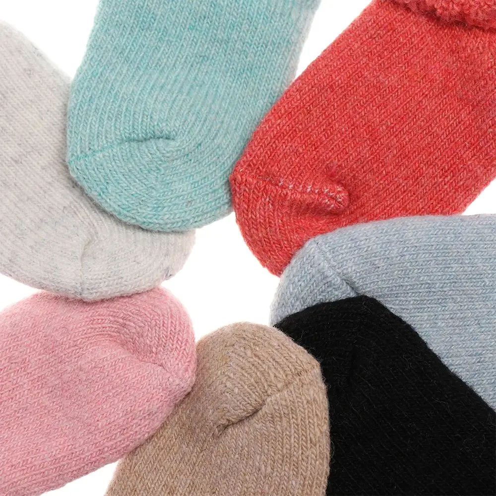 0 ~ 8 سنوات كاندي الألوان مريحة سميكة الدافئة الأطفال تخزين الجوارب الصوفية جوارب أرضية الثلج #4