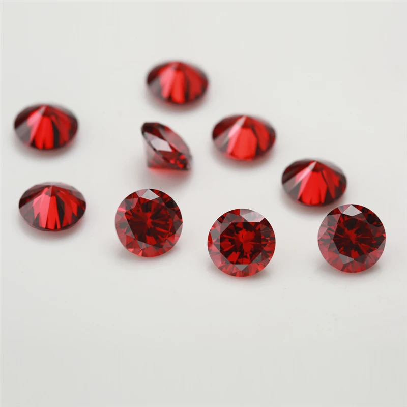 50pcs/100pcs Size 4.0mm 5.0mm 6.0mm 5A Round Cut Various Color CZ Stone Loose Cubic Zirconia Synthetic Gemstone for Jewelry