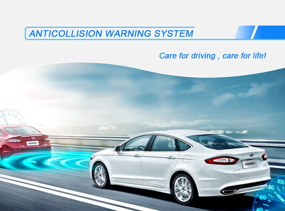 Alwaycare Industrial ADAS Lane Departure Forward Collision Warning System Distance Monitor RS232 IO Connectable Fleet Recorder