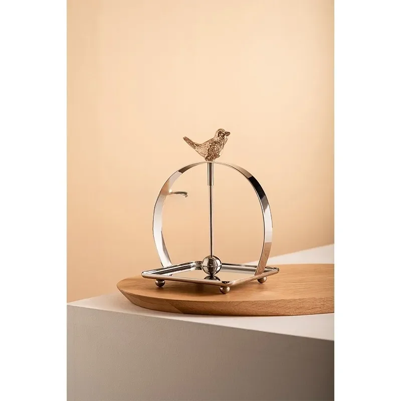 Stainless Steel Bird Napkin Holder European Style Tissue Box for Home Decor Luxury Paper Storage Container Commercial Use