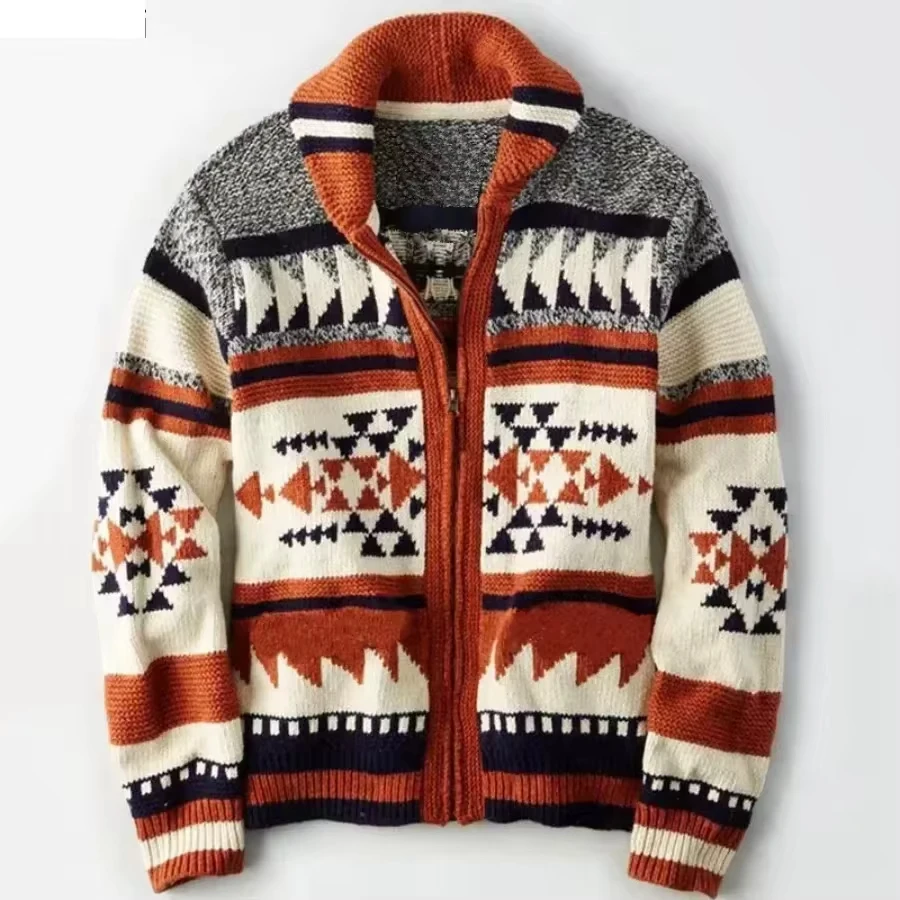 New Men's Knitted Sweaters s Autumn Winter Long Sleeve Cardigan Sweaters Casual Coats Men's Knitted Clothing