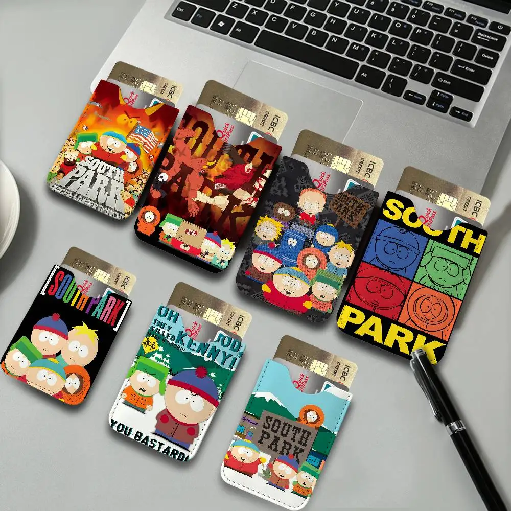 South Cartoon Parkes Classic Movie Leather Mini Wallet for Men, Thin Pocket Credit Card Separate ID & Bus Card