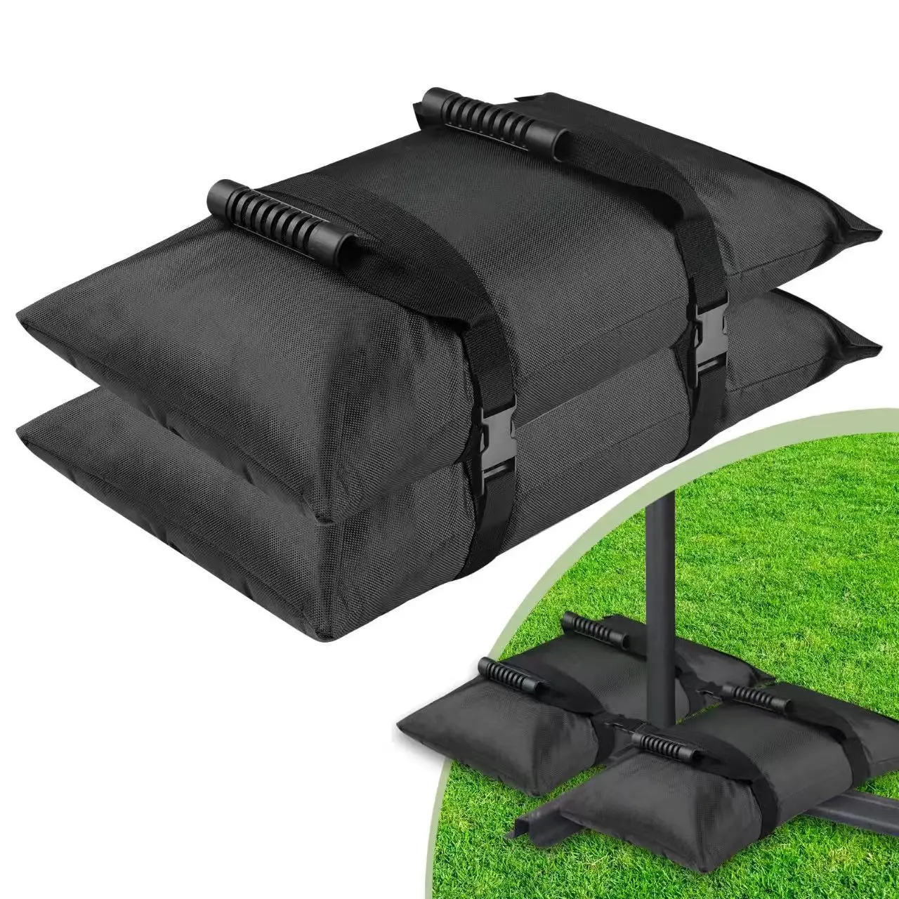 1PCS Umbrella Base Weights Sand Bag With 2 Inner Bags Leak-proof Heavy-duty Outdoor Oxford Fixed Sandbags For Camping Tent