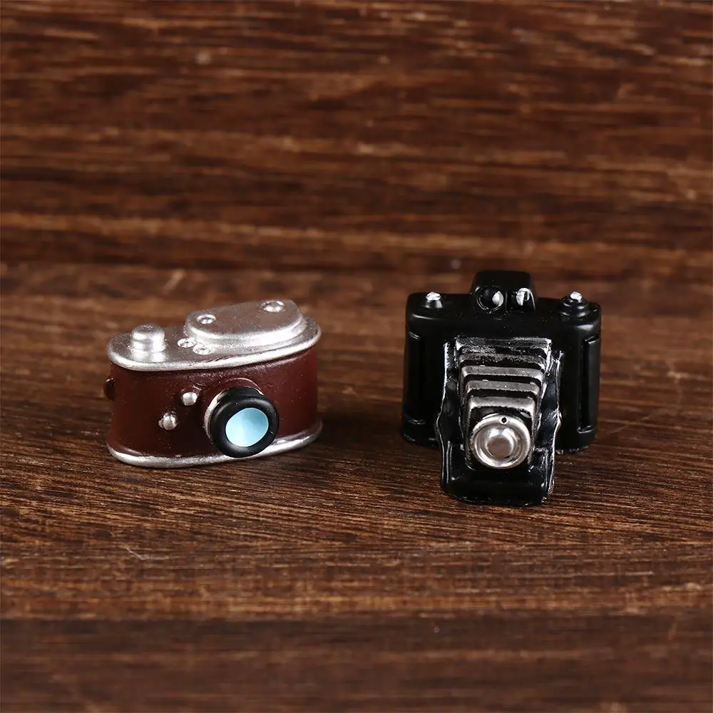 Dekoracja Domu Retro Nostalgiczna Figurka Domek dla Lalek Figurka Retro Aparat Fotograficzny Miniatury Model Miniatura Kreatywna