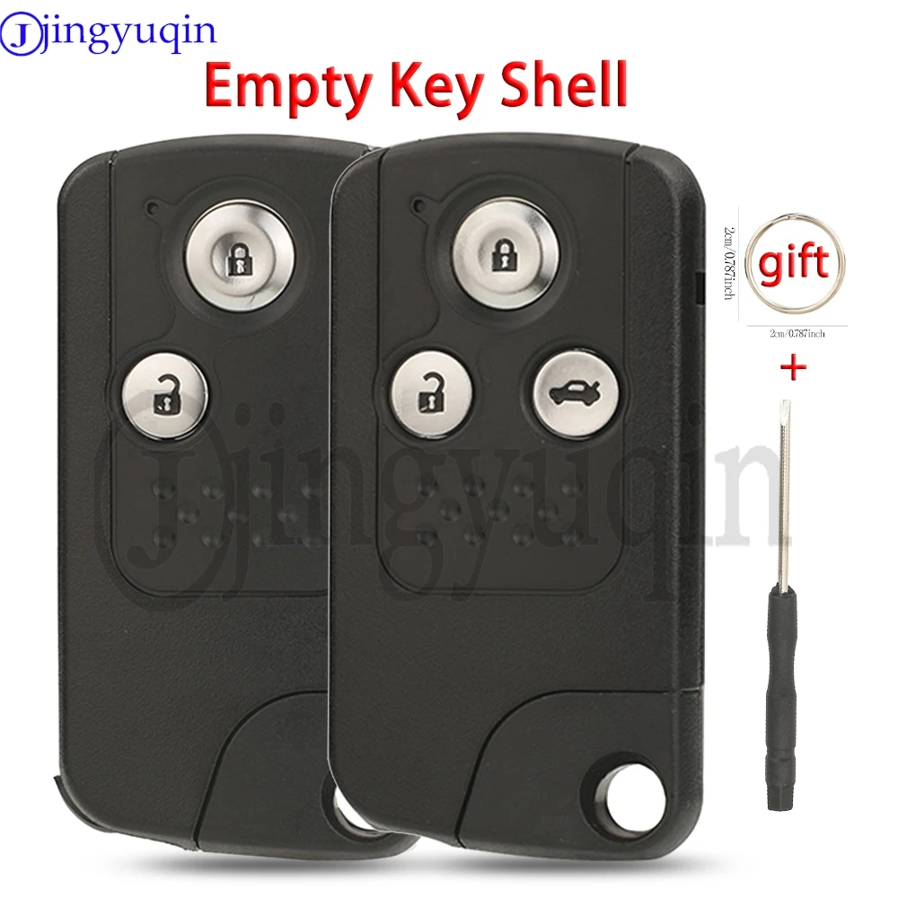 Jingyugin 2/3BTN Remote Car Key Shell For Honda CRV CR-V Fit Civic Odyssey Intelligent Accord Spirior Crosstour 2009-2016 FOB
