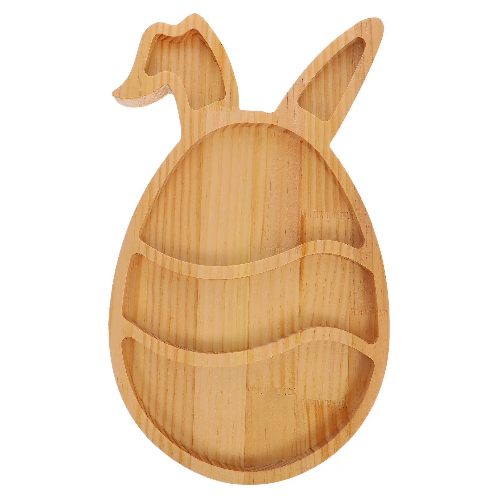 Easter Bunny Shaped Wooden Serving Tray Farmhouse Appetizer Charcuterie Platter Holiday Snack Food Board Easter Egg Platter