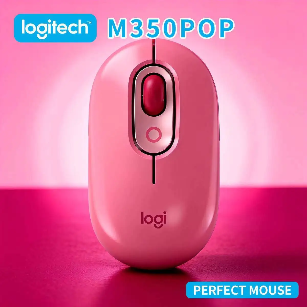 

Бесшумная мышь Logitech M350 POP с двойным подключением, радиус действия 10 м, эргономичный дизайн для учителей, преподавателей, работы в классе и разработки уроков