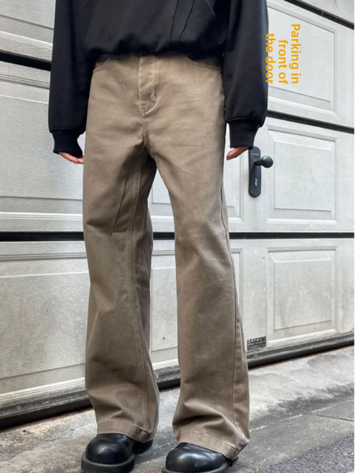 

2024 New High Street Cleanfit M Jeans Loose Wide Leg Casual Micro Flared Long Trousers Straight Cut Jeans for Teens