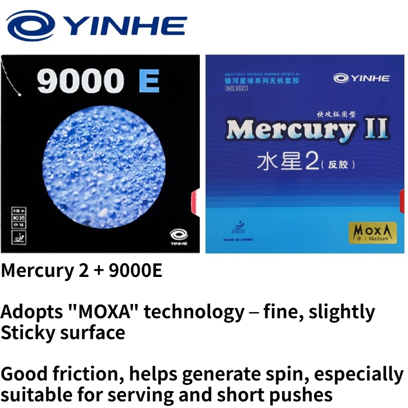 nova-borracha-de-tenis-de-mesa-yinhe-2026-mercury-2-9000e-com-pinos-adesivos-para-ataque-rapido-e-loop-para-iniciantes