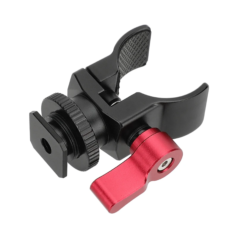 CAMVATE Crab Clamp with Shoe Mount Adapter Cold Shoe Mount Adapter for Rod / Pole / Table Edges Sized 0.8\