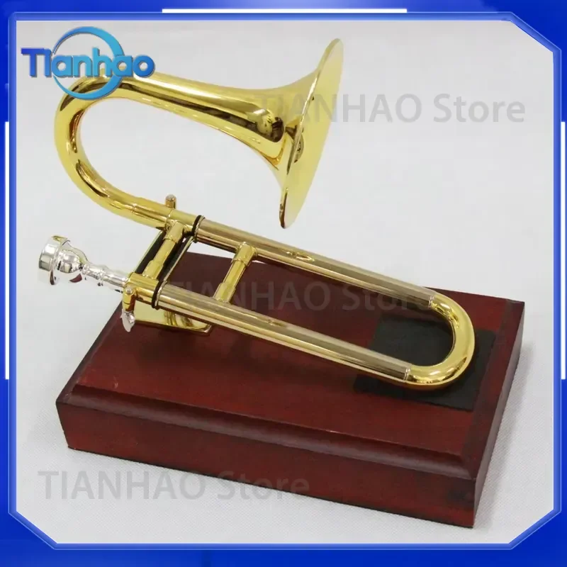for Kids Musical Instrument Bb A Gold Lacquered Piccolo Trombone Chinese Toy Birthday Gift Educational Brass Wind Instrument