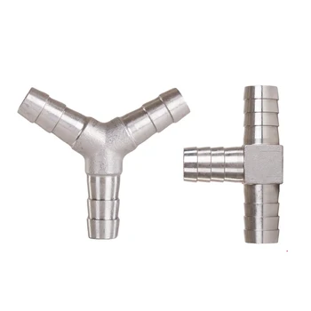 6mm 8mm 10mm 12mm 13mm 14mm 15mm 16mm 19mm 20mm króciec do węża Tee Y T typ 3 trójdrożny 304 łącznik rur ze stali nierdzewnej złącze