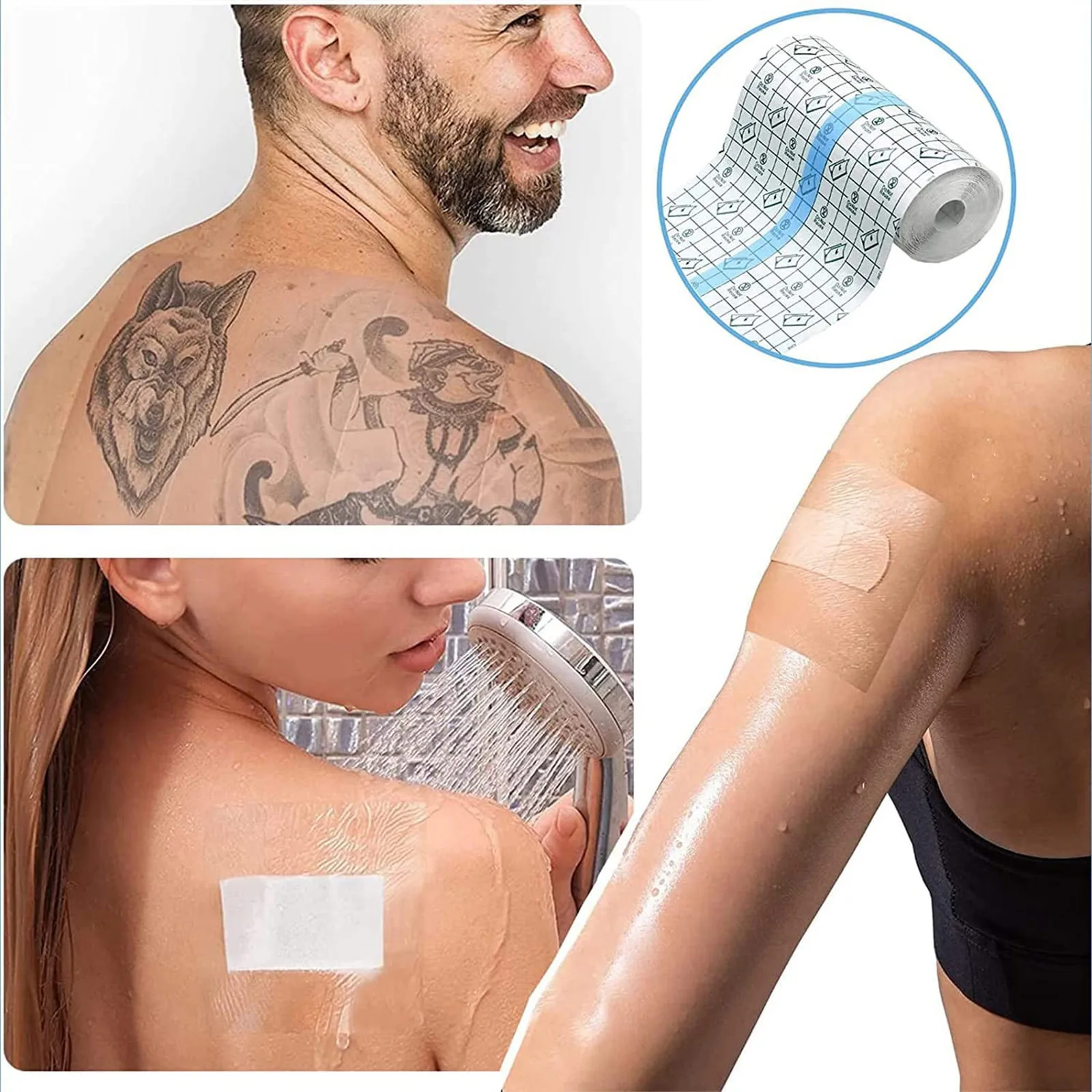 1/2/5 Pcs Tattoo Aftercare Waterproof Bandage Transparent Film Dressing Second Skin Healing Protective Clear Adhesive For Tattoo