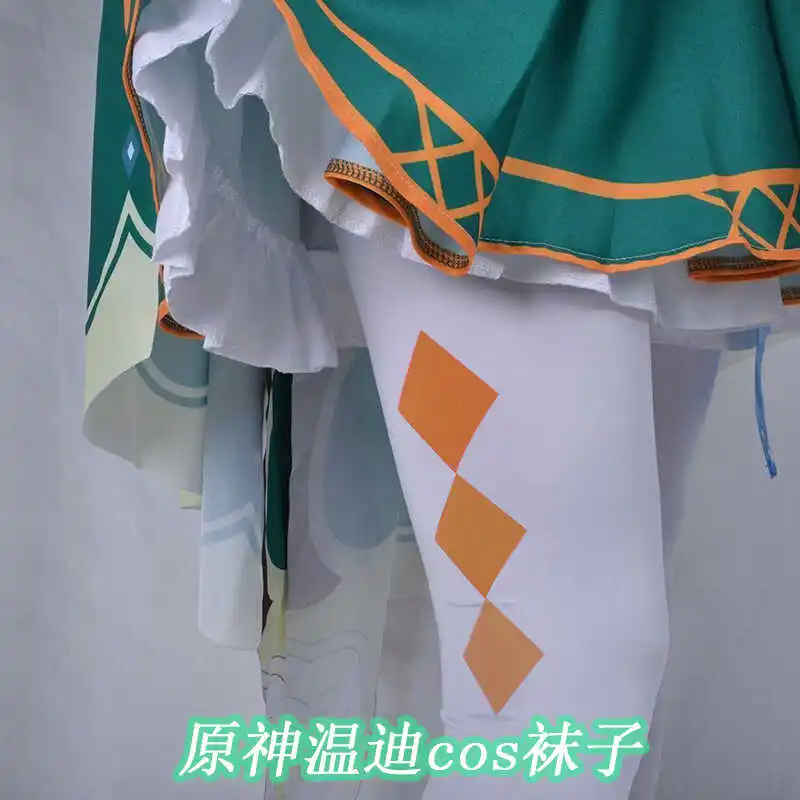 

Game Genshin Impact Venti Cosplay Printed Pantyhose Socks Stockings Halloween Costume Accessory Anime Role Play