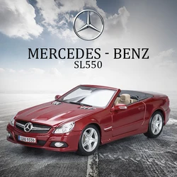 Maisto-coche deportivo de aleación modelo Mercedes Benz SL550, vehículo de juguete de Metal fundido a presión, colección de simulación, regalo para niños, 1:18