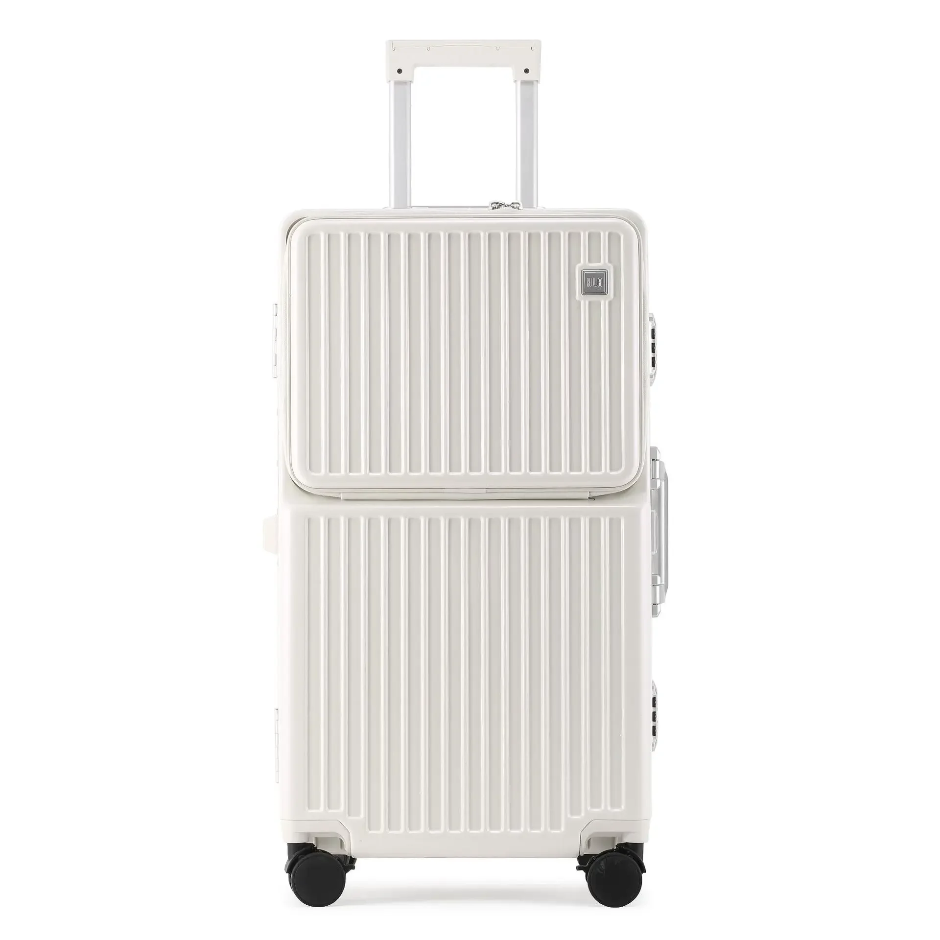 Grote capaciteit 26 28 30 32 inch reiskoffer rolbagage aluminium frame koffer trolley koffer met bekerhouder reistas