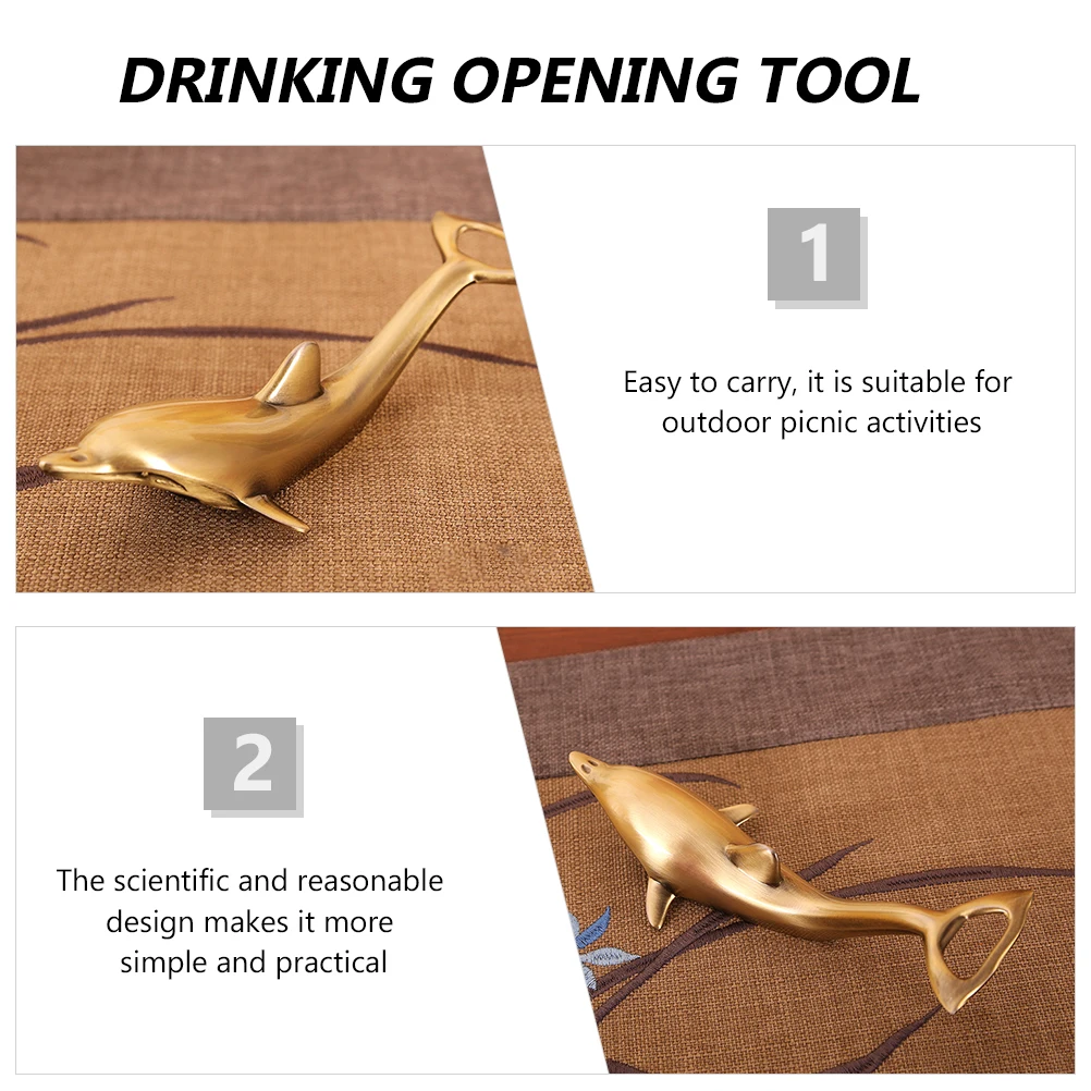 

Dolphin Bottle Opener Zinc Alloy Portable Outdoor Picnic Tool Beer Opener Home Bar Party Essential Practical Accessories
