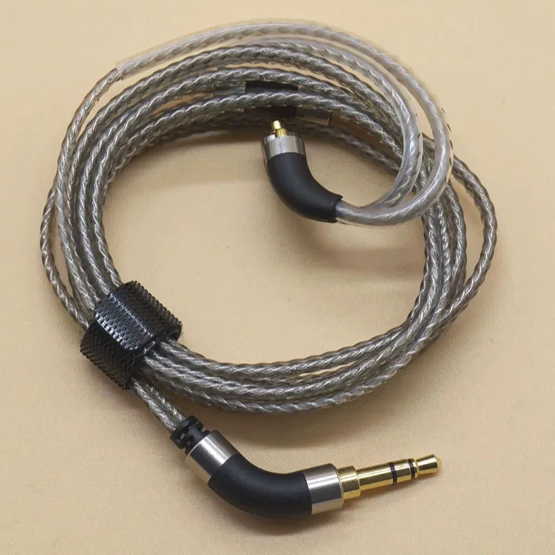 Hi-Fi Silver-Plated Balanced Headphone Cable with MMCX Connector Ear Hooks 3.5mm 4.4mm 2.5mm Balanced Cable
