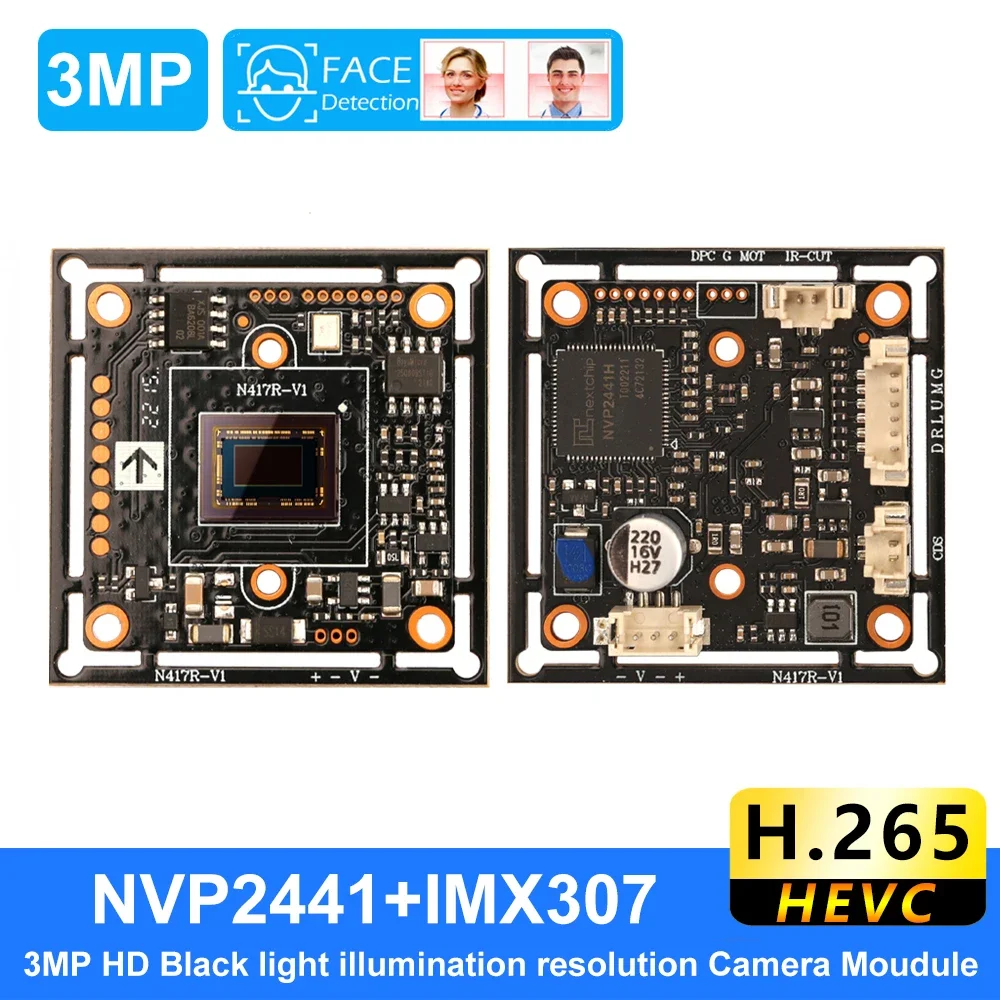 Starlight 1080P AHD CCTV Camera Board Module IMX307 + NVP2441H 1920x1080 2.0MP 1200TVL Analog HD PCB 32x32mm 38x38mm UTC