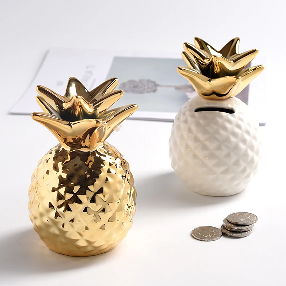 

Ceramic Pineapple Piggy Bank Cute Piggy Bank Ornaments Pineapple Money Box Home Decor