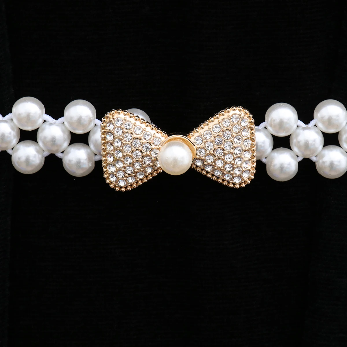 

Rhinestone Pearl Belt Elastic Girl Fashion Dress Waist Style Belts for Women Dressy Korean Version Sash
