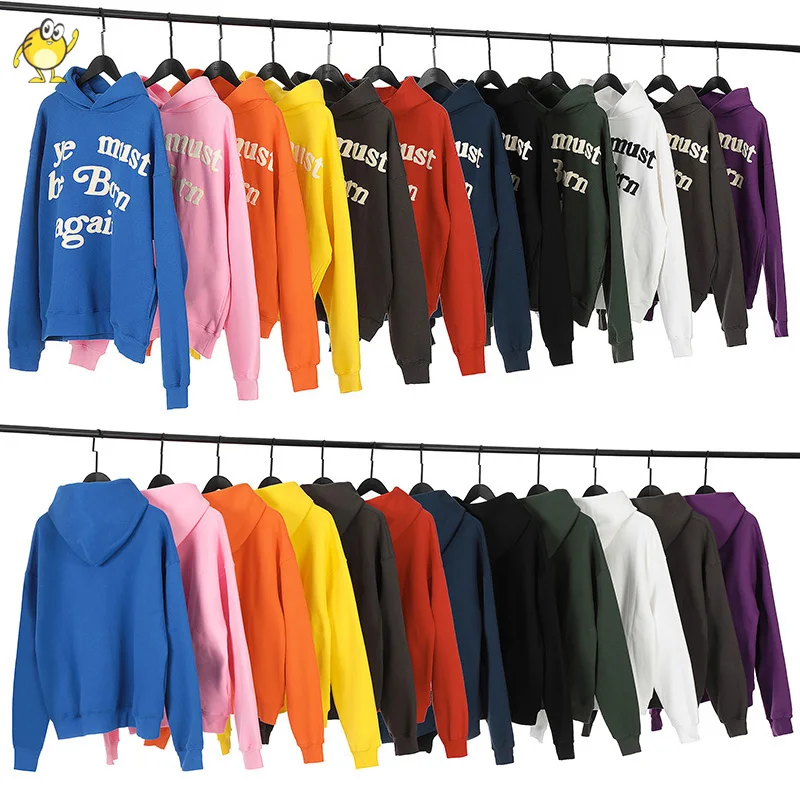 

Fashion Letter Foam Logo Ye Must Be Born Again Hoodies Men Woman 1:1 Best Quality Oversize Casual Kanye West CPFM.XYZ Pullovers