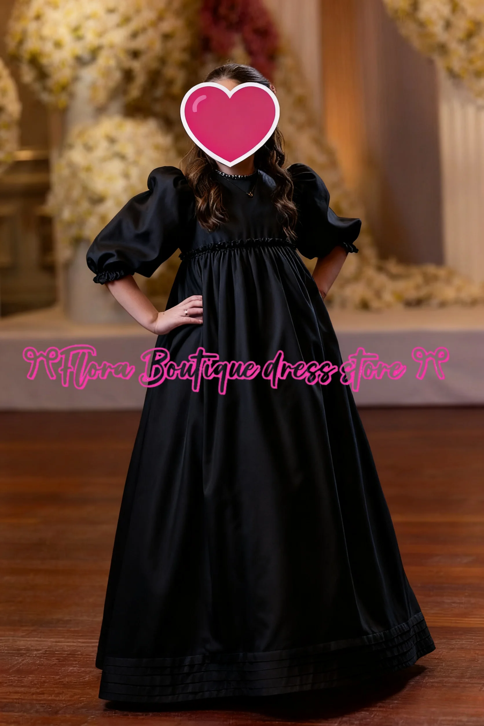 Атласное светло-розовое пышное элегантное платье с цветочным узором для девочек, свадебное платье с короткими рукавами для малышей, крестинное платье для первого причастия