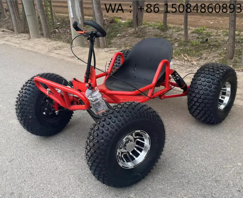 Kart à pédales tout-terrain populaire en promotion, moteur 212cc quatre temps, vitesse maximale 60 km/h, structure stable et sûre pour les enfants.