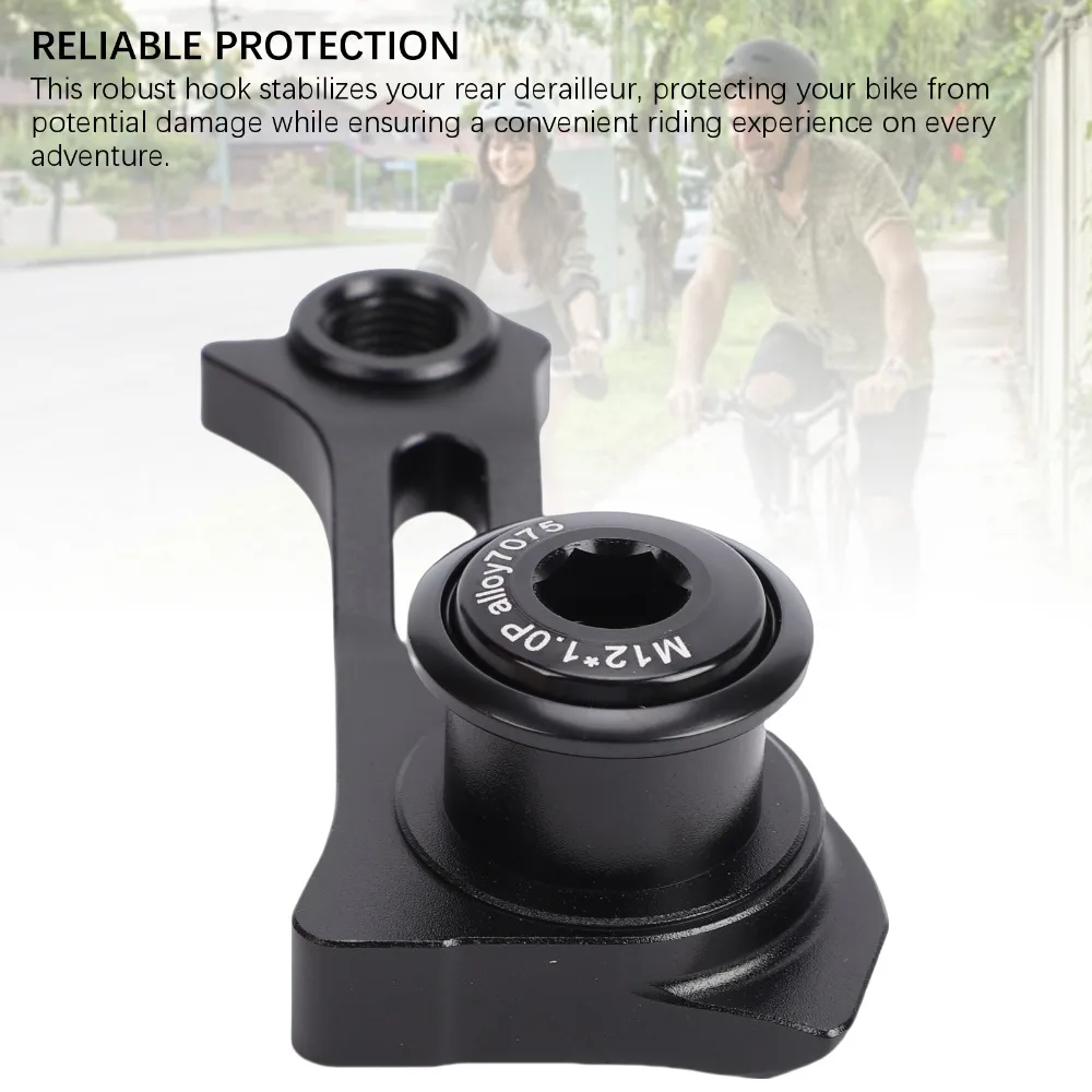 Aluminum Alloy UDH Derailleur Hanger 49mm Center Distance Black Bike Tail Hook Extended Bike Rear Derailleur Hook for Trek/Sram