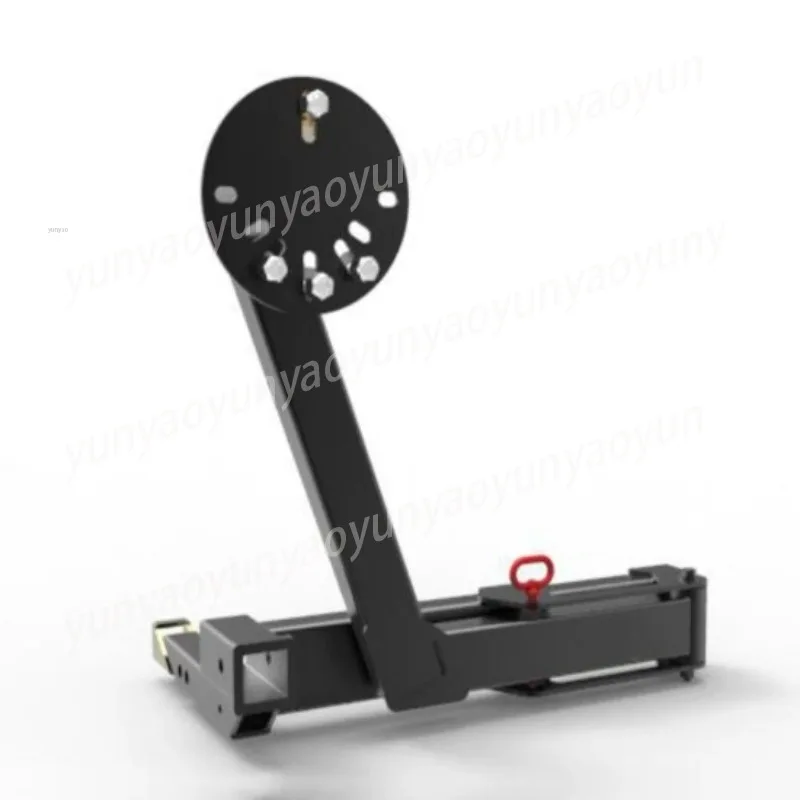 Hitch Spare Tire Carrier, Folding Tire Mount with License Plate Bracket for Truck Trailer